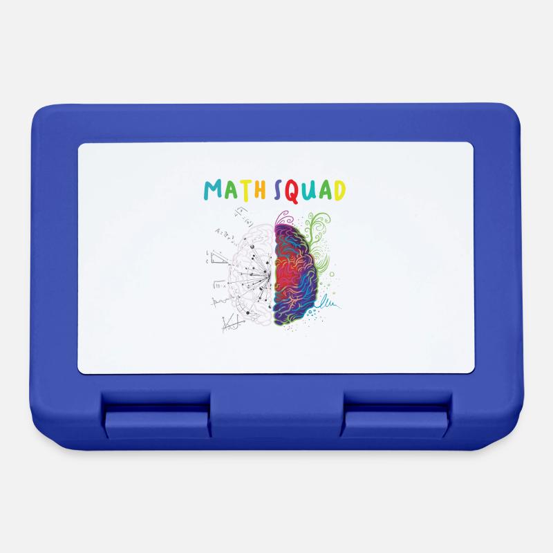 Math Squad Math Professeur de cerveau artistique et logique - Boîte à goûter - bleu royal