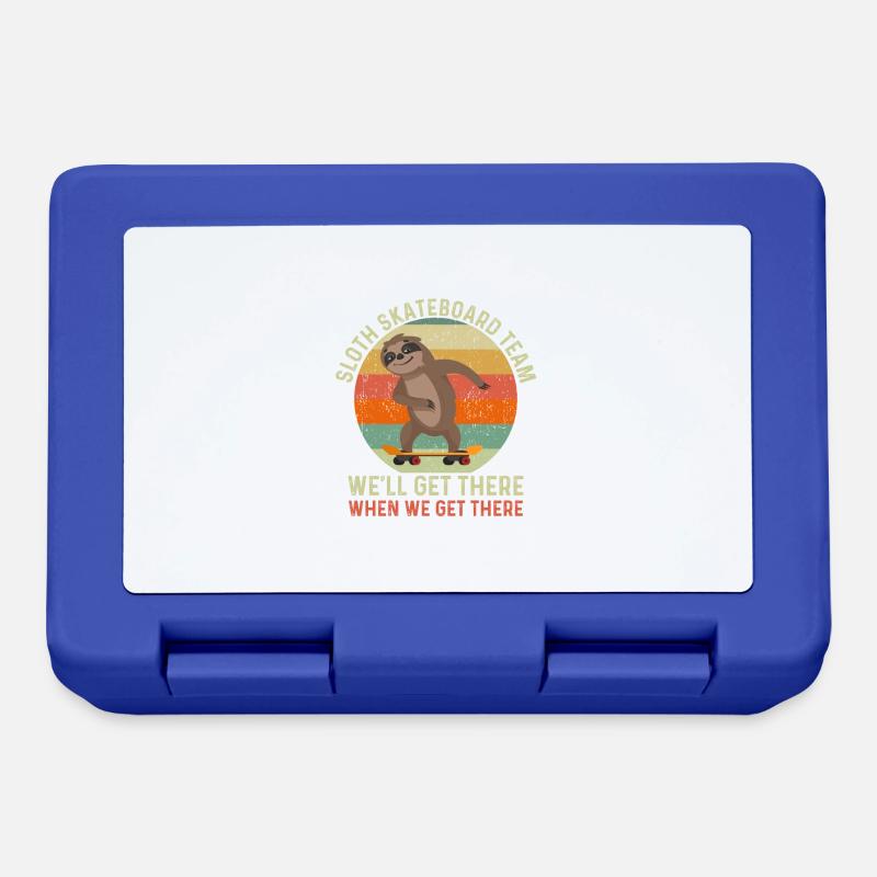 Sloth Skateboard Team, Funny Retro Sloth lover - Lunchbox - royal blue