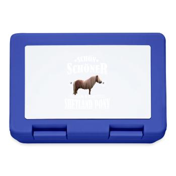 Schön Schöner Mein Shetland Pony - Brotdose - Royalblau - Vorne