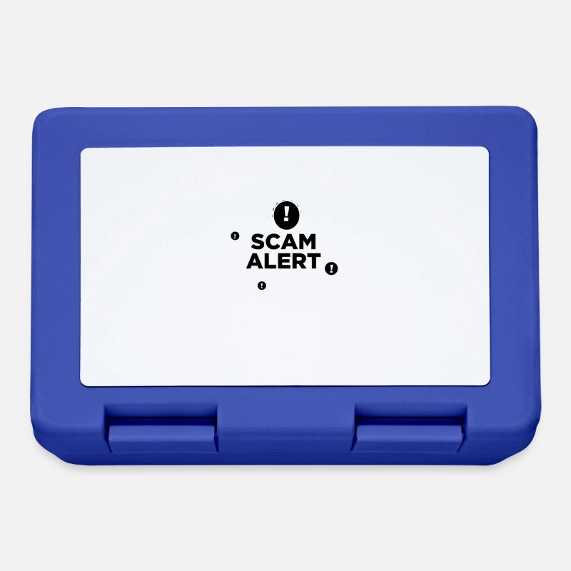 funny design SCAM ALERT - Lunchbox - royal blue