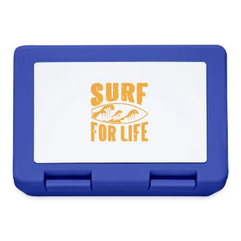 Surf For Life Vintage Classic Surfing T-Shirt - Brotdose - Royalblau - Vorne
