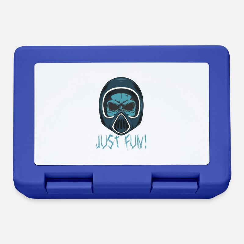 Casque de crâne - Boîte à goûter - bleu royal