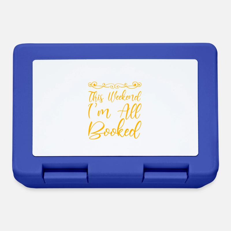 This Weekend, I'm All Booked 4 - Lunchbox - royal blue