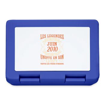 Juin 2010 Anniversaire Idée Cadeau Vintage Légende - Boîte à goûter - bleu royal - Devant