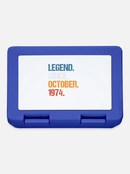 Legend Since Oktober 1974 Geburtstag - Brotdose - Royalblau