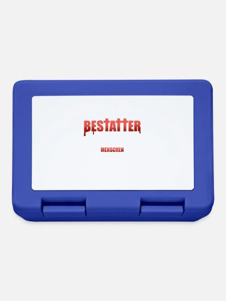 Lustiges Design für Bestatter und - Brotdose - Royalblau