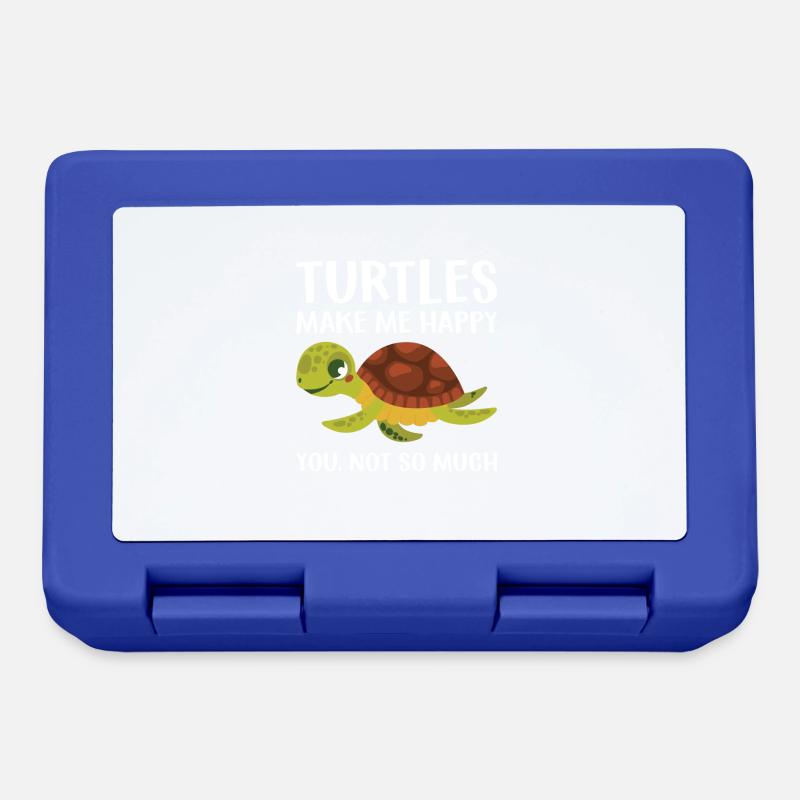 Drôle de tortue de mer Tortue de mer Eau de mer - Boîte à goûter - bleu royal