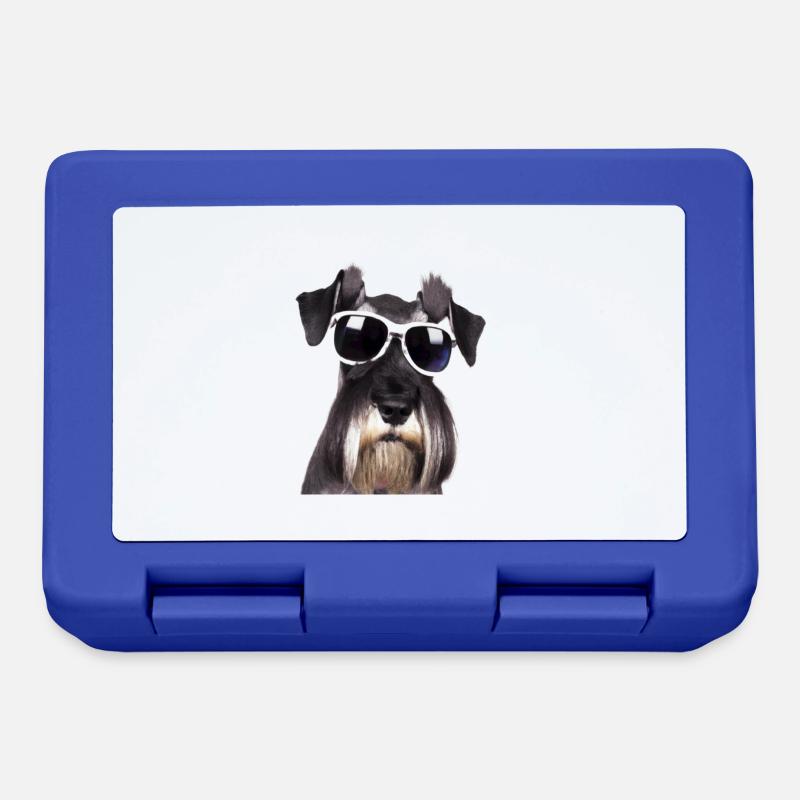 Miniature Schnauzer - Boîte à goûter - bleu royal