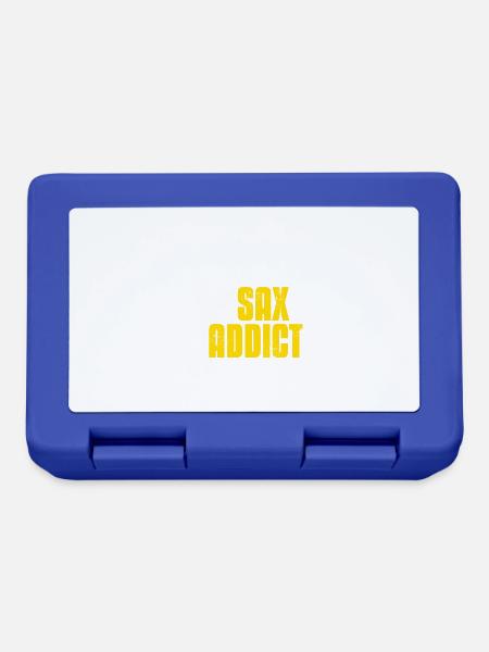 Retro Vintage Sax Addict Awesome Designs Present - Brotdose - Royalblau