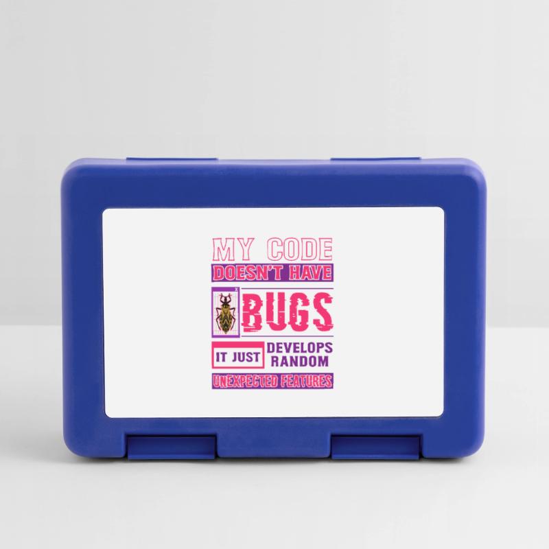Developer My Code Has No Bugs Funny Coding Lunchbox