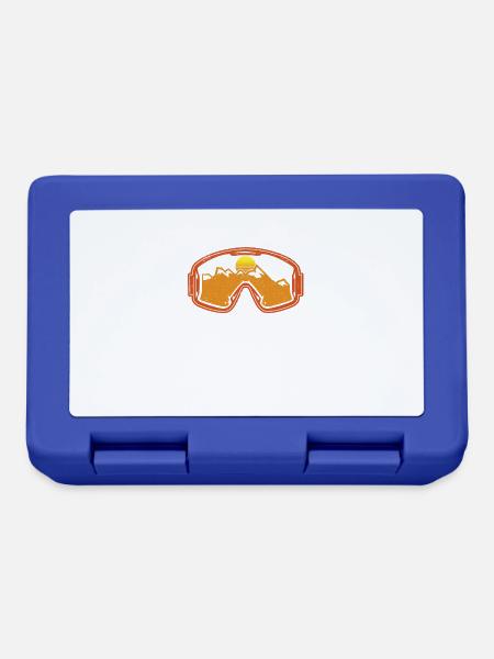 Ski Snowboardbrille Skifahren Schnee Berg Winter - Brotdose - Royalblau