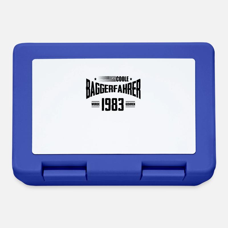 Geburtstag Baggerfahrer Baugeräteführer 1983 - Brotdose - Royalblau