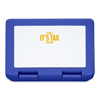 I Can't It's Tax Season Accounting Fun Accountant - Lunchbox - royal blue - Front