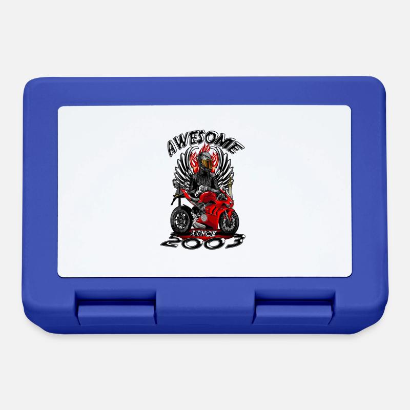 Awesome since 2003, Biker Geburtstag - Brotdose - Royalblau