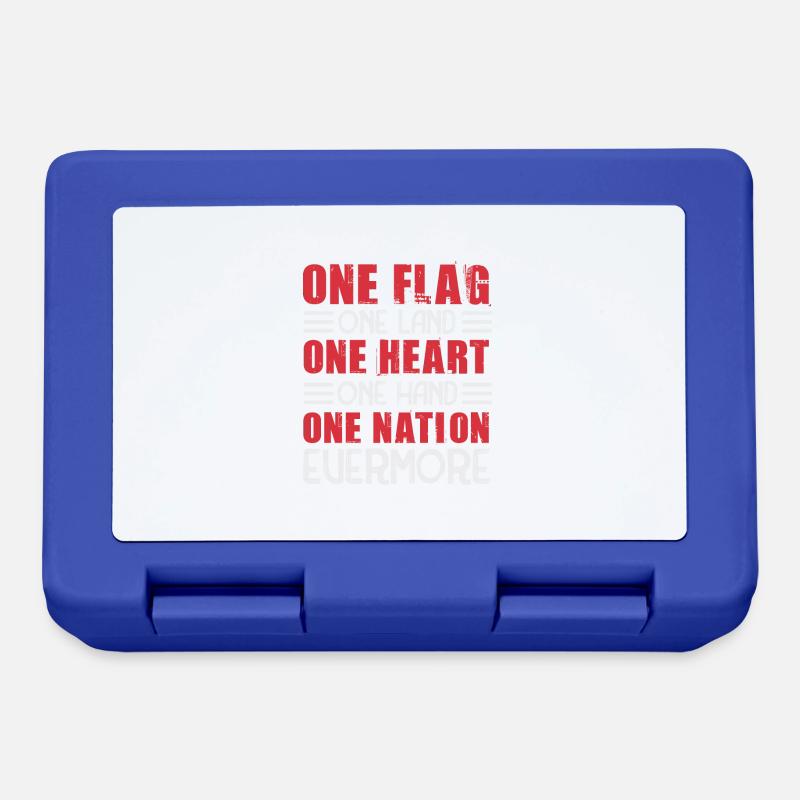 EINE FLAGGE EIN LAND EIN HERZ EINE HAND EINE NATION - Brotdose - Royalblau