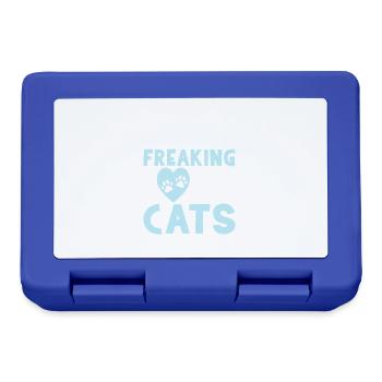 Cadeau Propriétaire de chat Cadeau de chat - Boîte à goûter - bleu royal - Devant