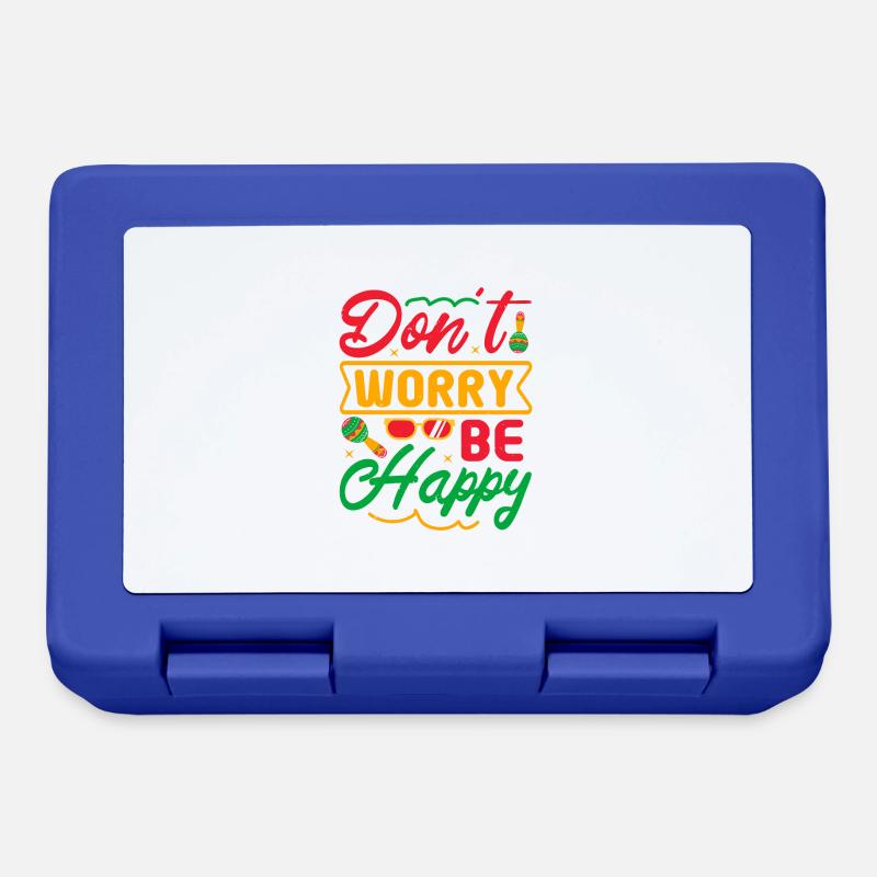 DON'T WORRY BE HAPPY - Lunchbox - royal blue