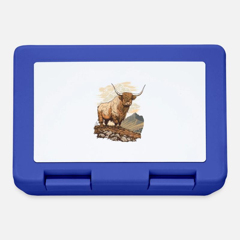 Highland cow - Lunchbox - royal blue