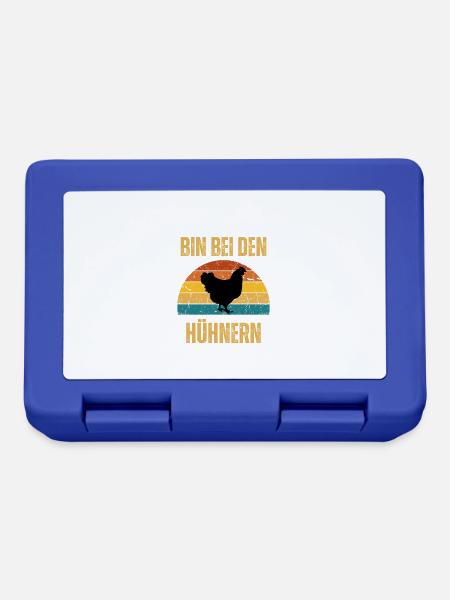 bin bei den Hühnern - Brotdose - Royalblau