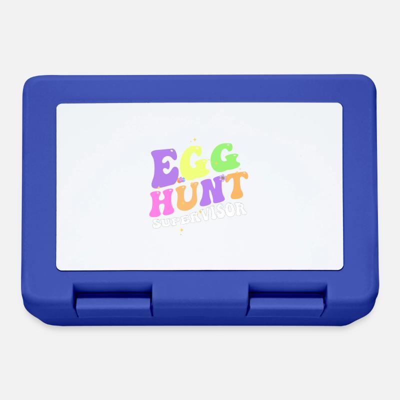 Egg Hunt Supervisor Funny Easter - Lunchbox - royal blue