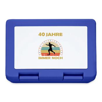 Lustiges Fußball 40 Jahre alt zum Geburtstag - Brotdose - Royalblau - Vorne