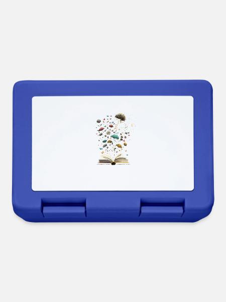 Löwenzahn Bücher Cool Blumen Bibliothekar Lesespaß - Brotdose - Royalblau