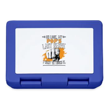 Look My Pop's Last Nerve Funny Father Family Dad - Brotdose - Royalblau - Vorne