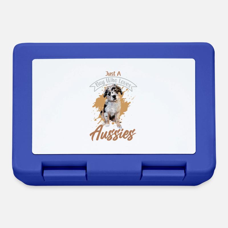 Australischer Schäferhund Aussie Dad Aussie Mom - Brotdose - Royalblau
