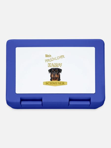 Mein persönlicher Kampfschmuser - Rottweiler - Brotdose - Royalblau
