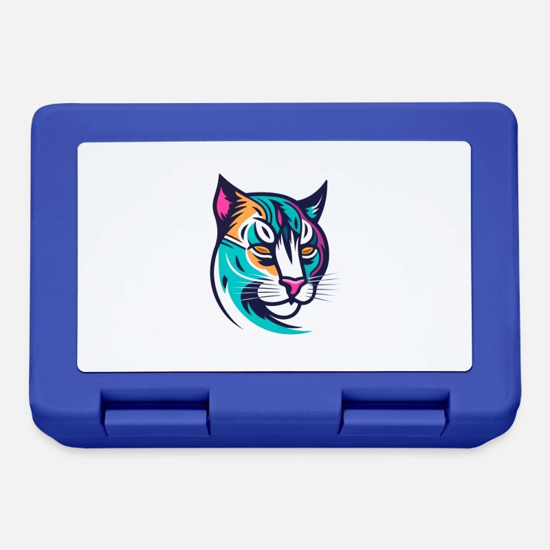 Lynx stylisé coloré - Boîte à goûter - bleu royal