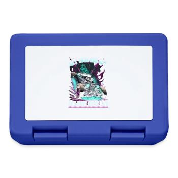 Hot Rod Get Your Rod Out, Muscle Car Rat Rod - Lunchbox - royal blue - Front