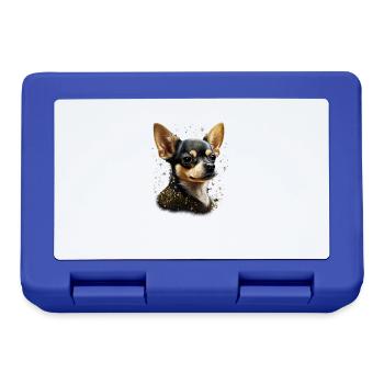 Chihuahua - Cute and beautiful coloured Dog Love - Lunchbox - royal blue - Front