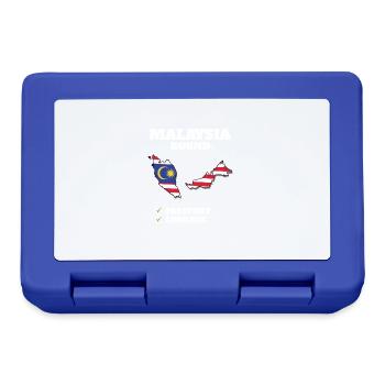 Malaysia Bound Country Travel Malaysian Flag - Lunchbox - royal blue - Front