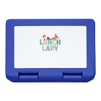 Lunch Lady Funny Christmas Tree Christmas - Lunchbox - royal blue - Front