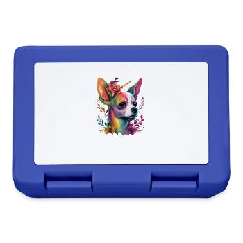 Chihuahua | Colourful Rainbow LGBTQ Unicorn - Lunchbox - royal blue - Front