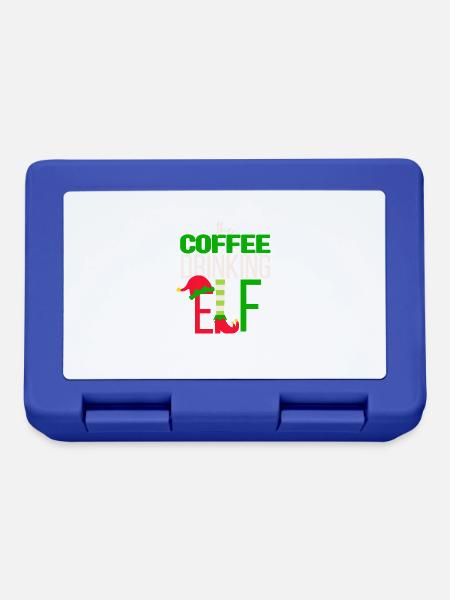 Der Kaffee trinkende Elf Passende Familiengruppe - Brotdose - Royalblau