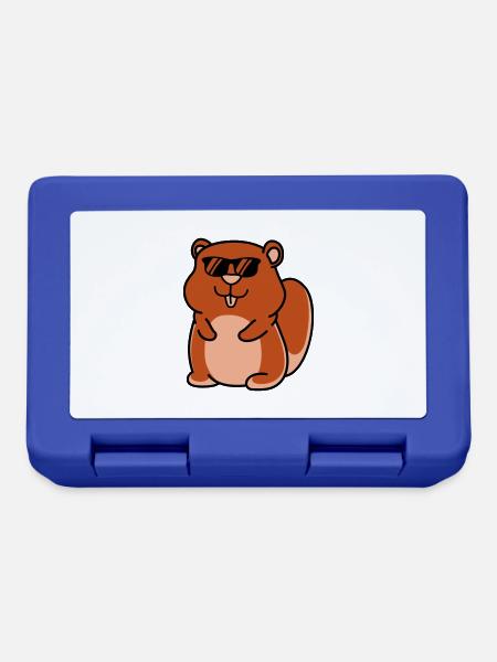 hamster cool - Brotdose - Royalblau