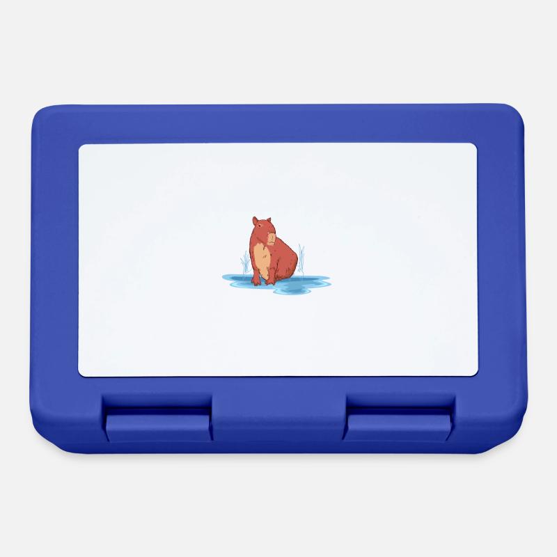 La maison est l’endroit où mon capybara est Capibara propriétaire rongeur - Boîte à goûter - bleu royal