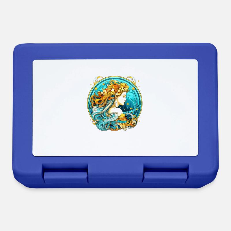 Wassermann Astrologie Sternzeichen Design - Cool Aquarius - Brotdose - Royalblau