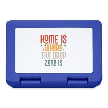 Home Is Where The Drop Zone Is Skydiver Parachute - Lunchbox - royal blue - Front