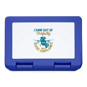 I Jump Out Of Perfectly Good Airplanes Skydiver Pa - Brotdose - Royalblau - Vorne
