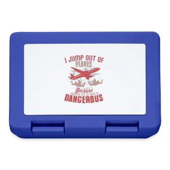 I Jump Out Of Planes Skydiver Parachute - Brotdose - Royalblau - Vorne