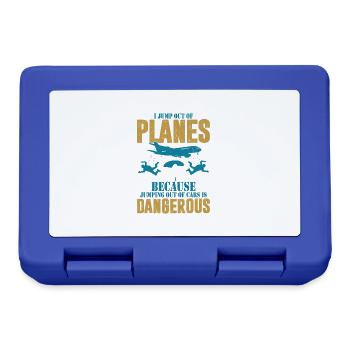 I Jump Out Of Planes Parachute Skydiver - Brotdose - Royalblau - Vorne