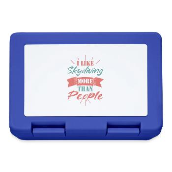 I Like Skydiving More Than People Skydiver Parachu - Lunchbox - royal blue - Front