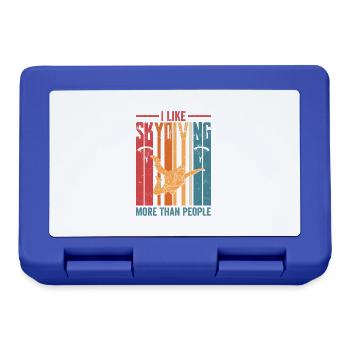 I Like Skydiving More Than People Parachute Skydiv - Lunchbox - royal blue - Front