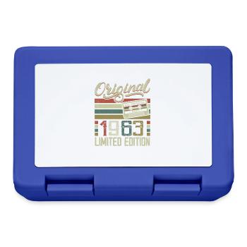 Jahrgang 1963 Retro Geburtstagsgeschenk 1963 - Brotdose - Royalblau - Vorne