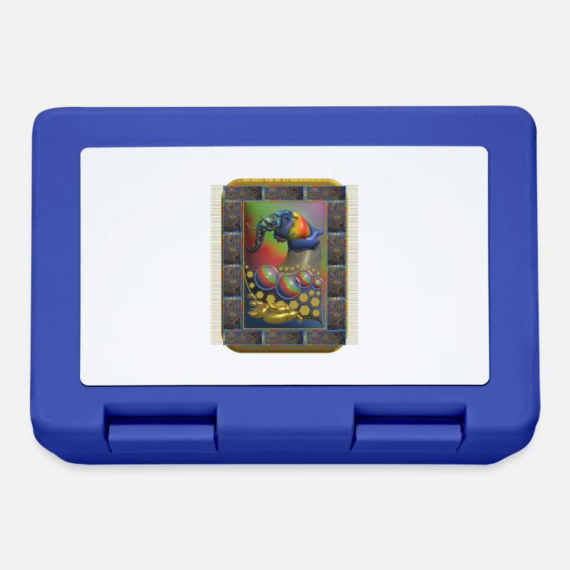 Éléphant Art Cubisme - Boîte à goûter - bleu royal