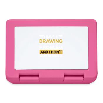 Le dessin est mon passe-temps - Boîte à goûter - rose - Devant
