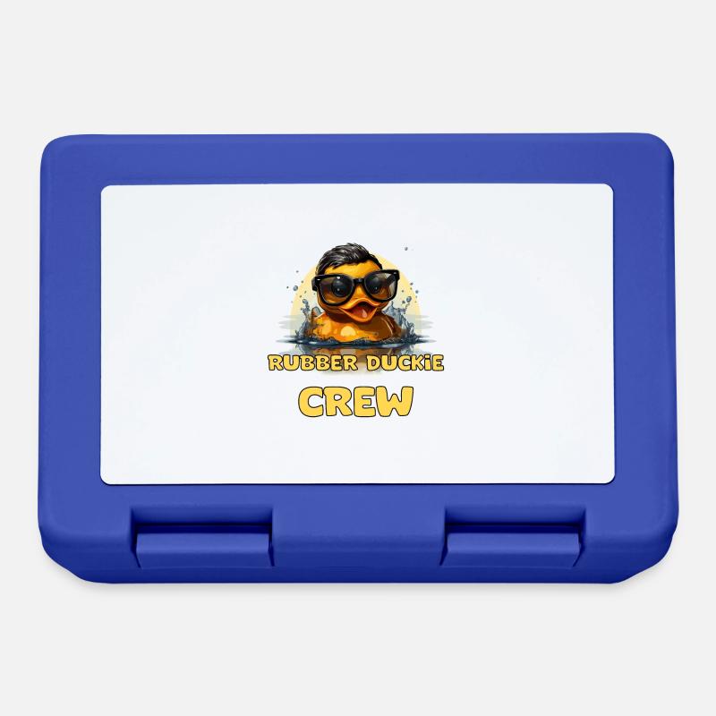 Funny rubber duck with saying - Lunchbox - royal blue