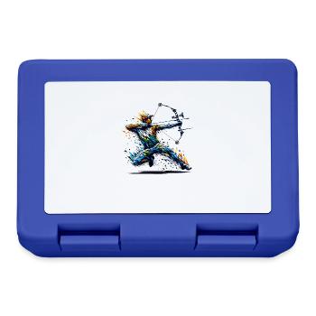 Polygon Art Archer Archery Bow And Arrow Archers - Lunchbox - royal blue - Front